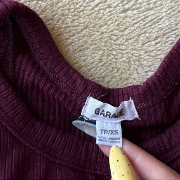 garage maroon tank halter top - Picture 5 of 5